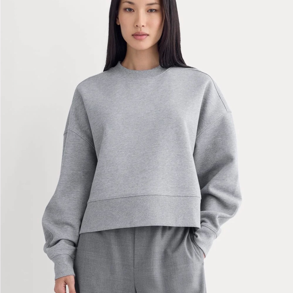 Everlane Grey Fleece Crew Sweatshirt